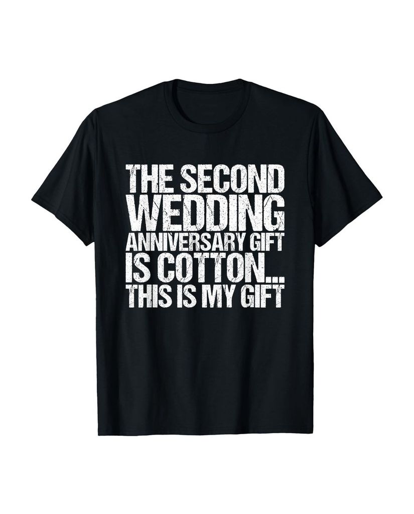 Lustiger T-Shirt „Geschenk zum 2. Hochzeitstag, Baumwolle“ | lustige-tshirts.de