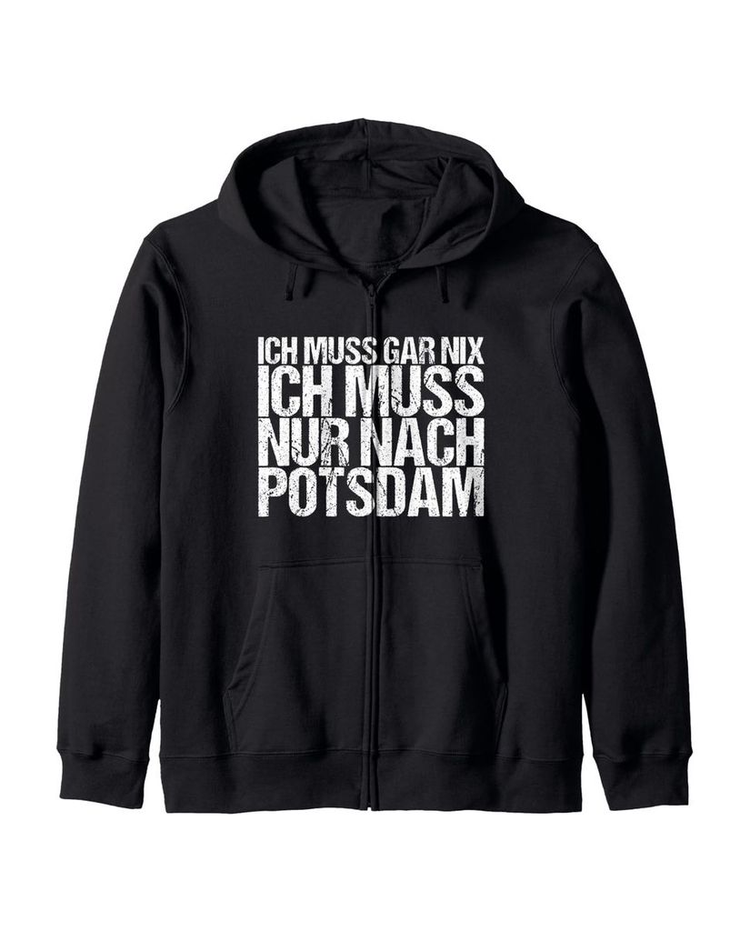 Lustiger Kapuzenjacke „Ich Muss Gar Nix Ich Muss Nur Nach“ | lustige-tshirts.de