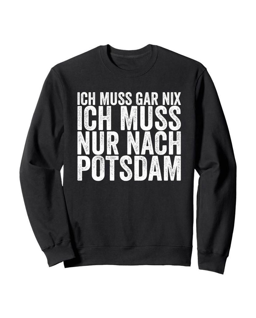 Lustiger Sweatshirt „Ich Muss Gar Nix Ich Muss Nur Nach“ | lustige-tshirts.de