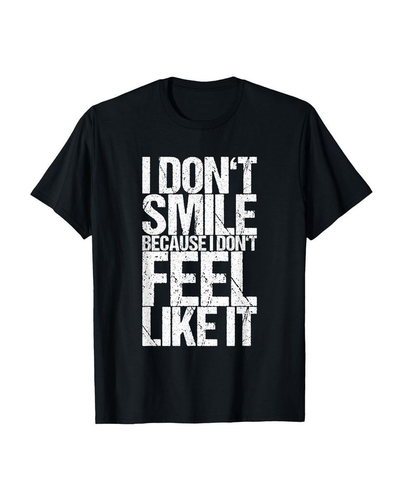 Lustiger T-Shirt „Ich lächle nicht weil ich keine Lust“ | lustige-tshirts.de