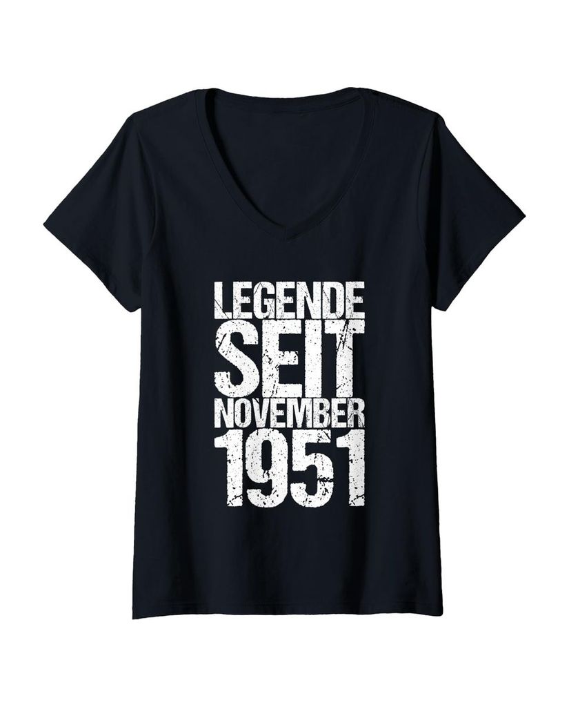 Lustiger T-Shirt mit V-Ausschnitt „Legende Seit November 1951“ | lustige-tshirts.de