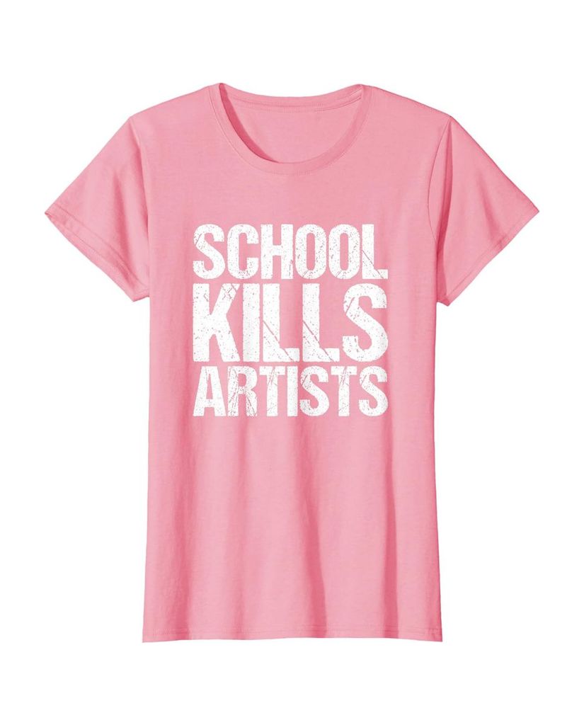 Humorvolles T-Shirt „School Kills Artists“ – Ansicht 34