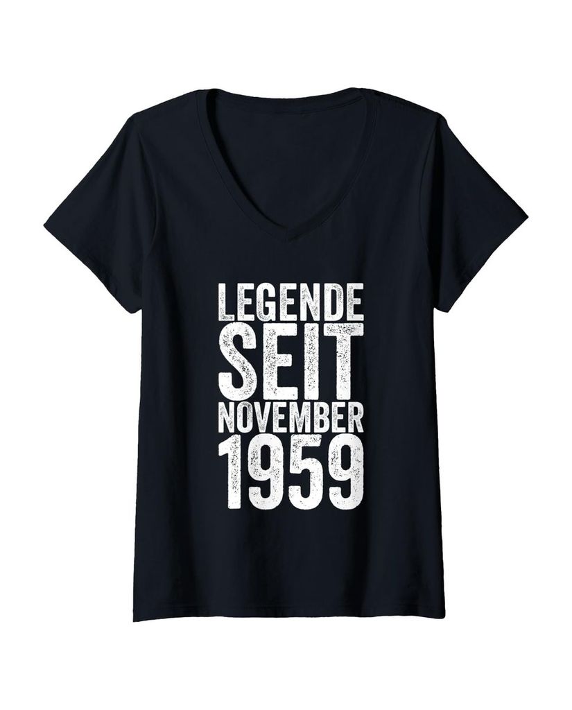 Lustiger T-Shirt mit V-Ausschnitt „Legende Seit November 1959“ | lustige-tshirts.de