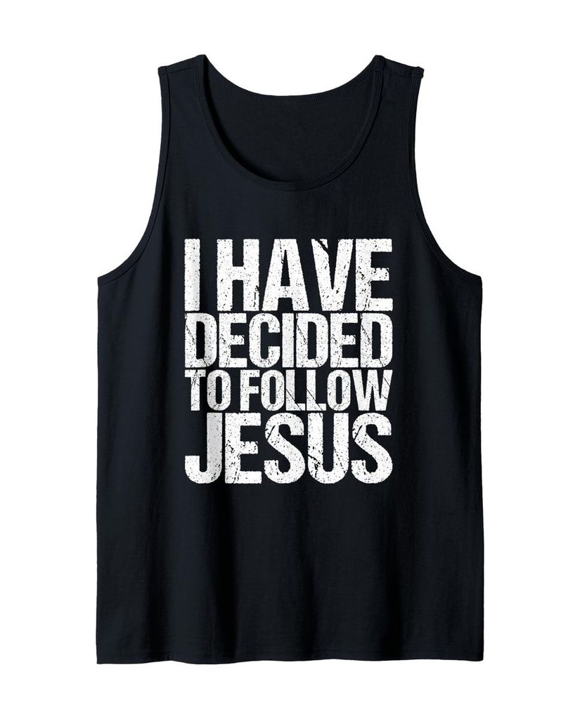 Lustiger Tank Top „Ich Habe beschlossen Jesus zu Folgen“ | lustige-tshirts.de