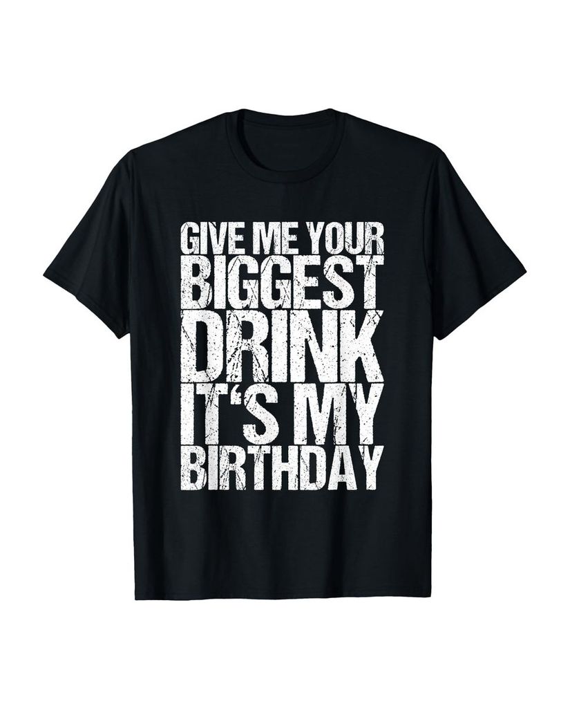 Lustiger T-Shirt „Gib mir dein größtes Getränk Es ist mein“ | lustige-tshirts.de