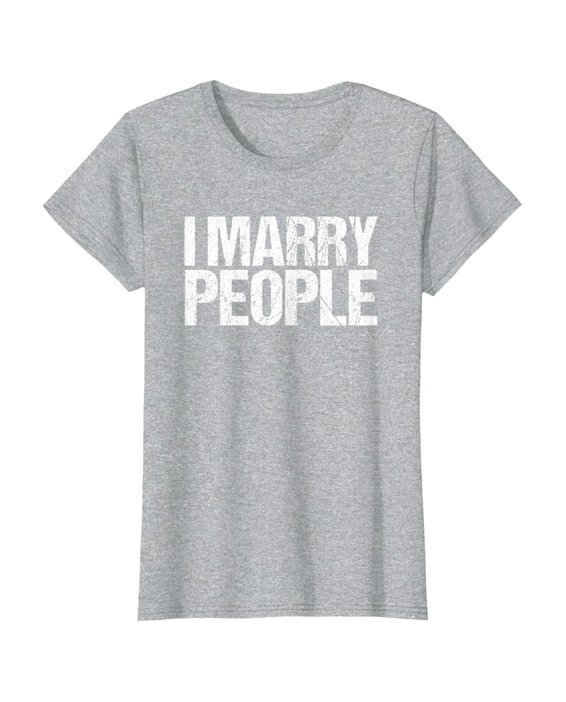Lustiges Geburtstags T-Shirt „I Marry People“ – Ansicht 5