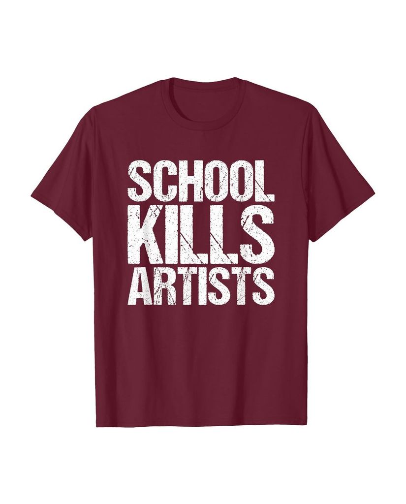 Humorvolles T-Shirt „School Kills Artists“ – Ansicht 42