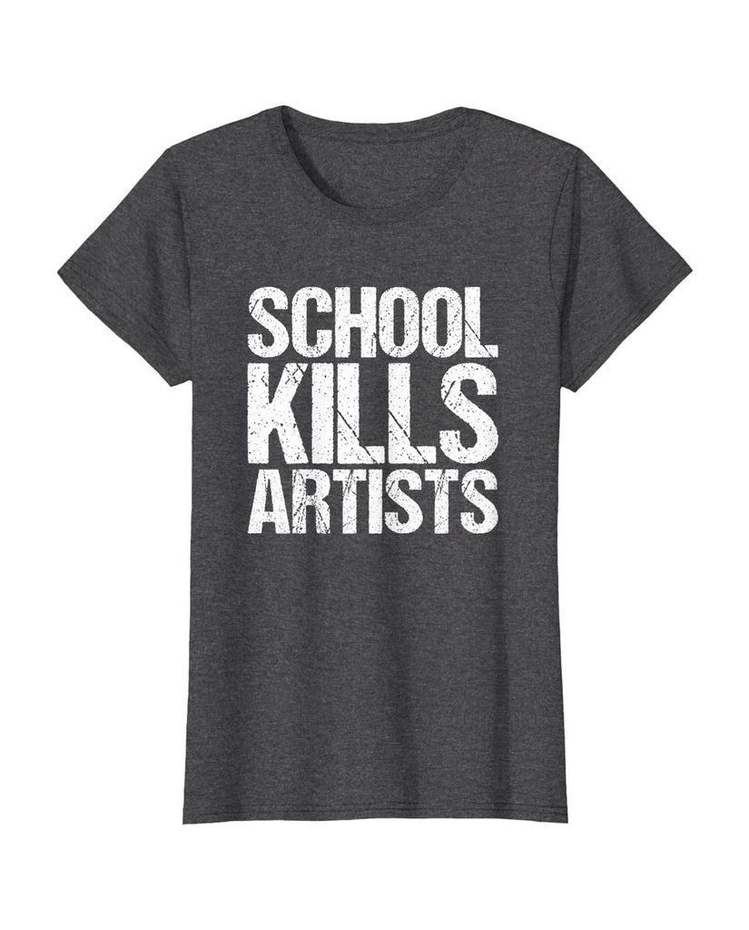 Humorvolles T-Shirt „School Kills Artists“ – Ansicht 16