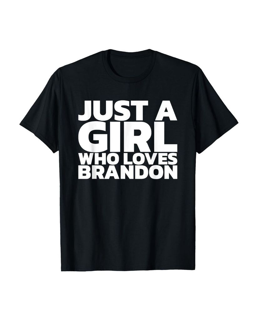 Lustiger T-Shirt „Nur ein Mädchen, das Brandon liebt“ | lustige-tshirts.de