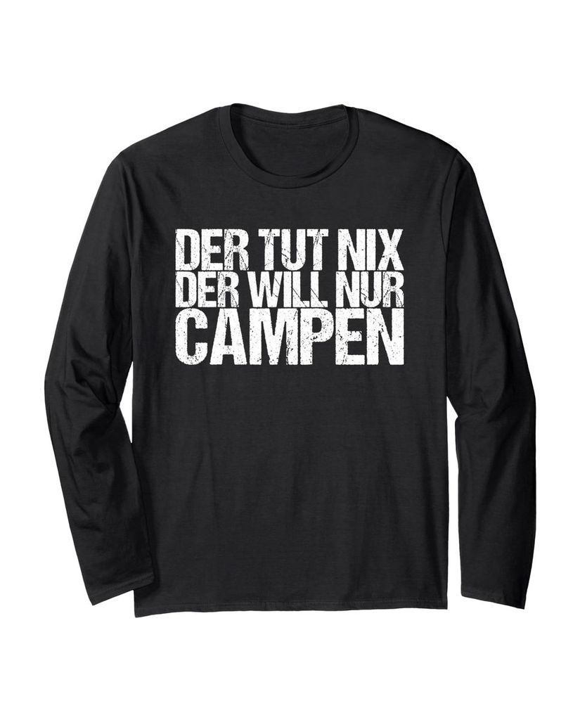Lustiger Langarmshirt „Der Tut Nix Der Will Nur Campen“ | lustige-tshirts.de