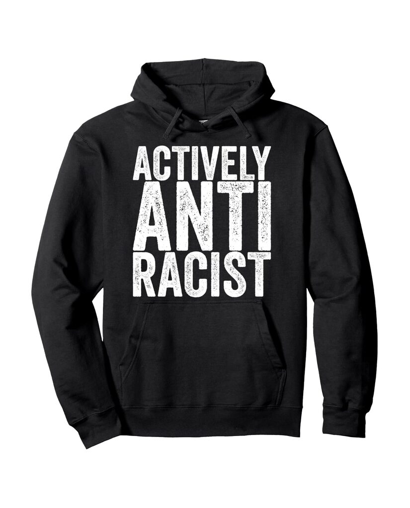 Lustiger Herbst Hoodie „Actively Anti Racist“ – Ansicht 2