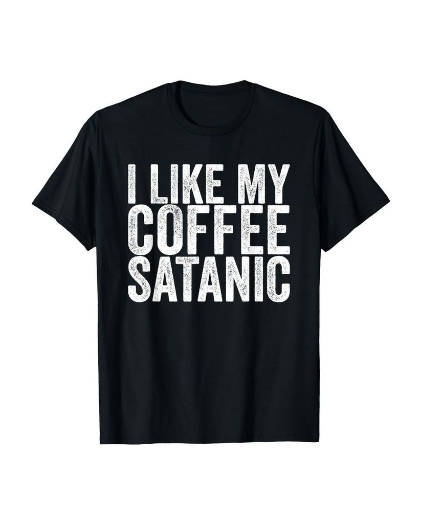 Lustiger T-Shirt „Ich mag meinen Kaffee satanisch“ | lustige-tshirts.de