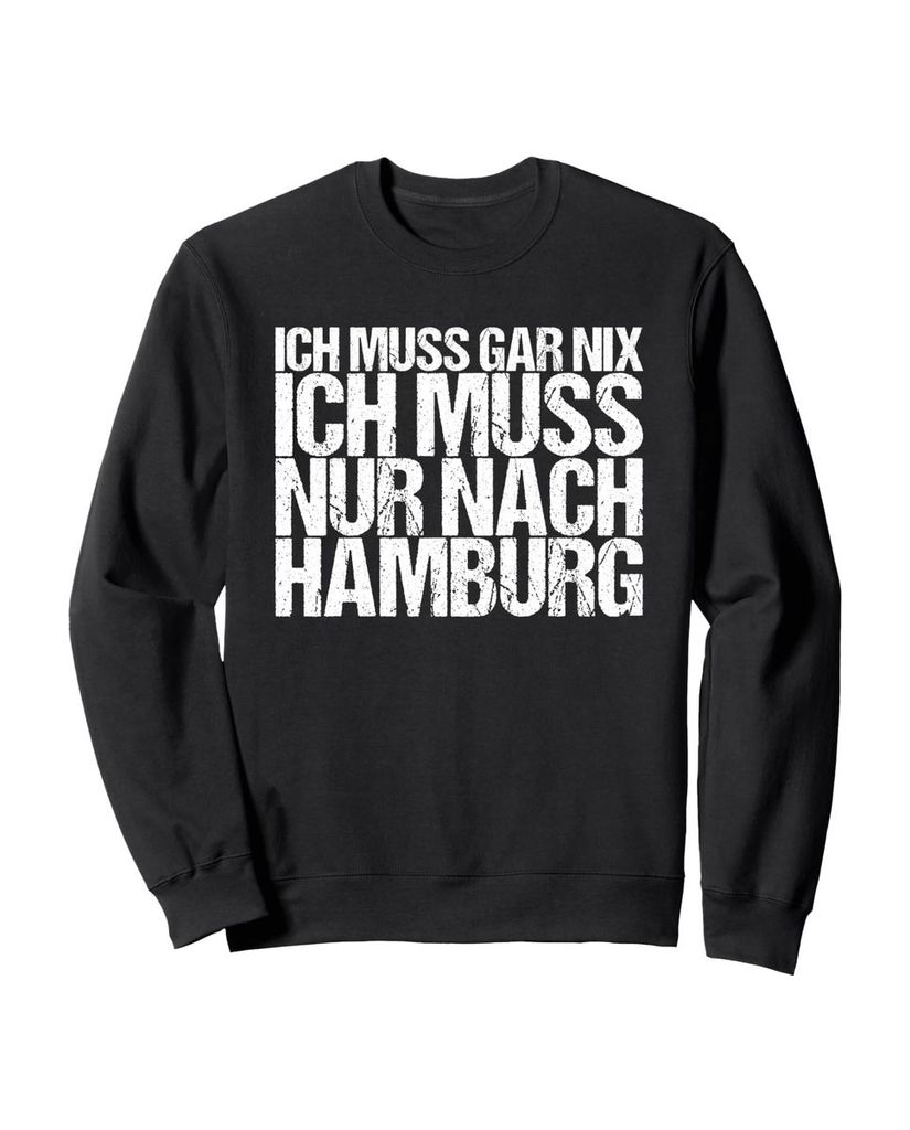 Lustiger Sweatshirt „Ich Muss Gar Nix Ich Muss Nur Nach“ | lustige-tshirts.de