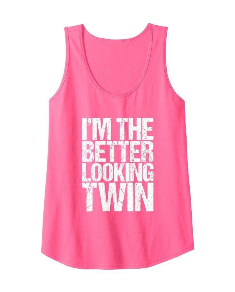Humorvolles Geburtstags Tanktop „I'm The Better Looking Twin“ – Ansicht 3