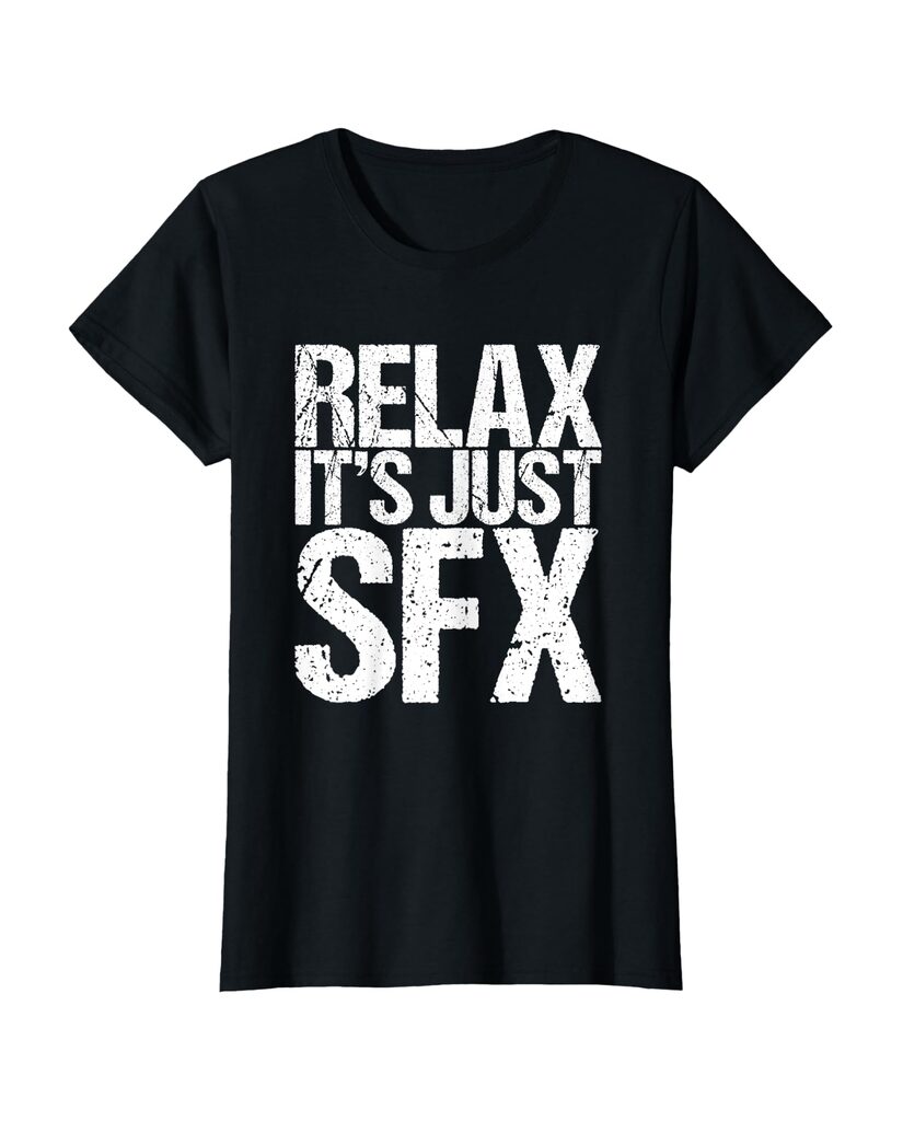 Lustiges Halloween T-Shirt „Relax It's Just Sfx“ – Ansicht 5