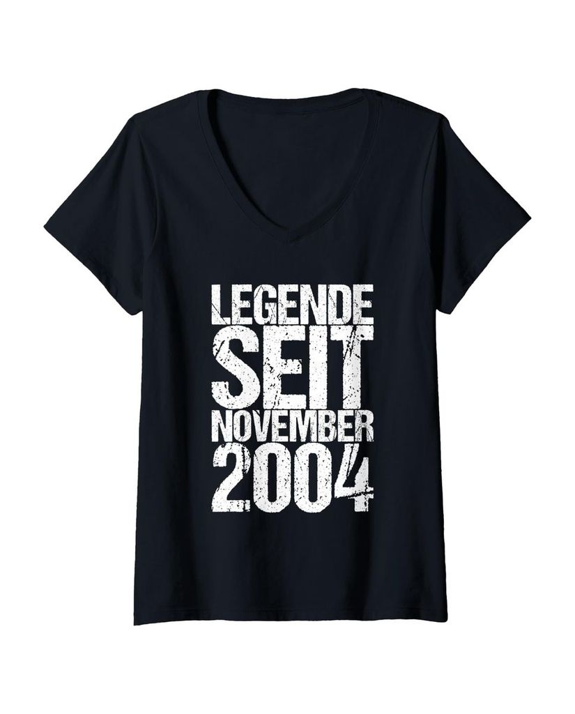 Lustiger T-Shirt mit V-Ausschnitt „Legende Seit November 2004“ | lustige-tshirts.de