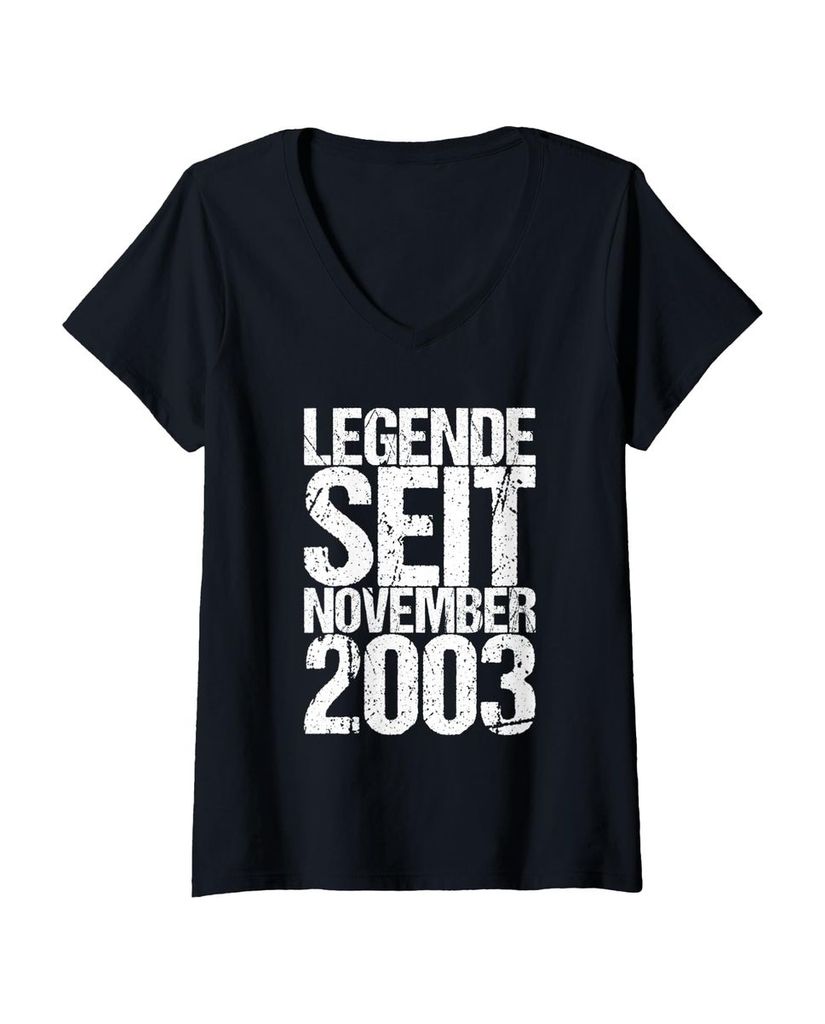 Lustiger T-Shirt mit V-Ausschnitt „Legende Seit November 2003“ | lustige-tshirts.de