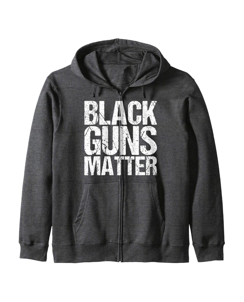Lustige Pflege Sweatjacke „Black Guns Matter“ – Ansicht 4