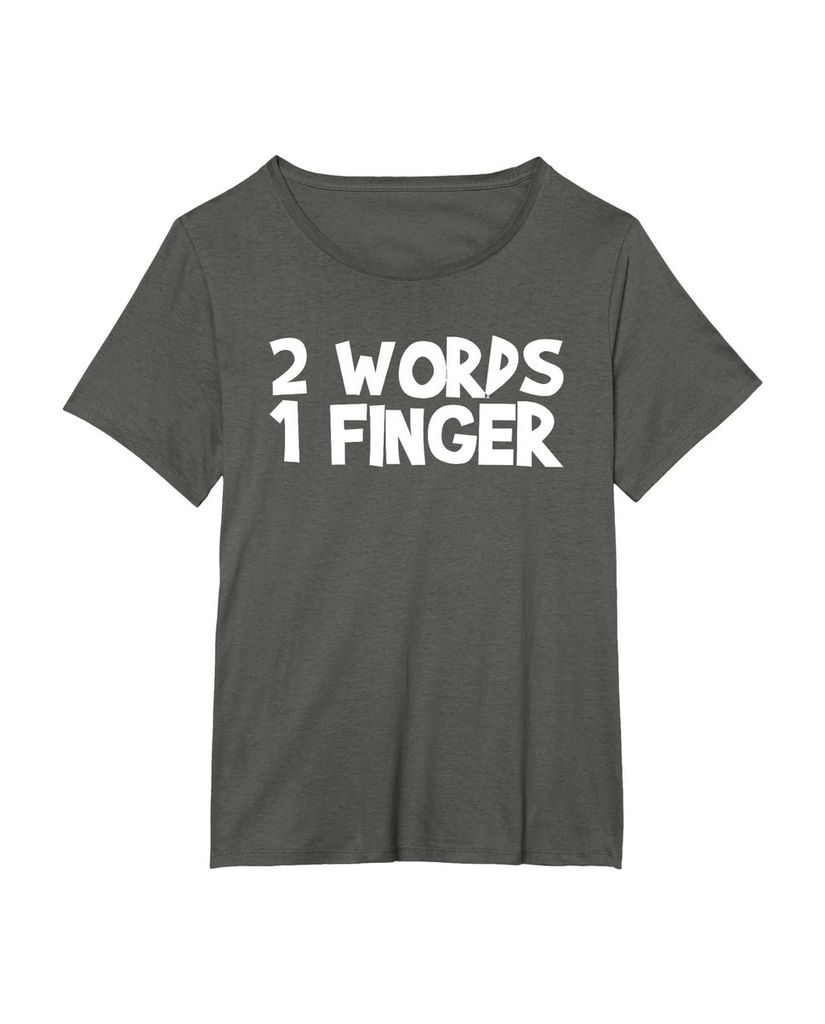 Witziges Geburtstags T-Shirt „2 Words 1 Finger“ – Ansicht 13