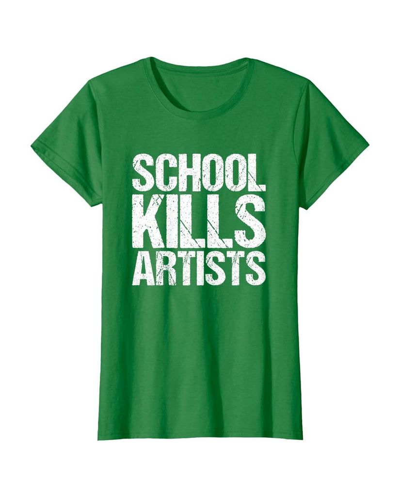 Humorvolles T-Shirt „School Kills Artists“ – Ansicht 51
