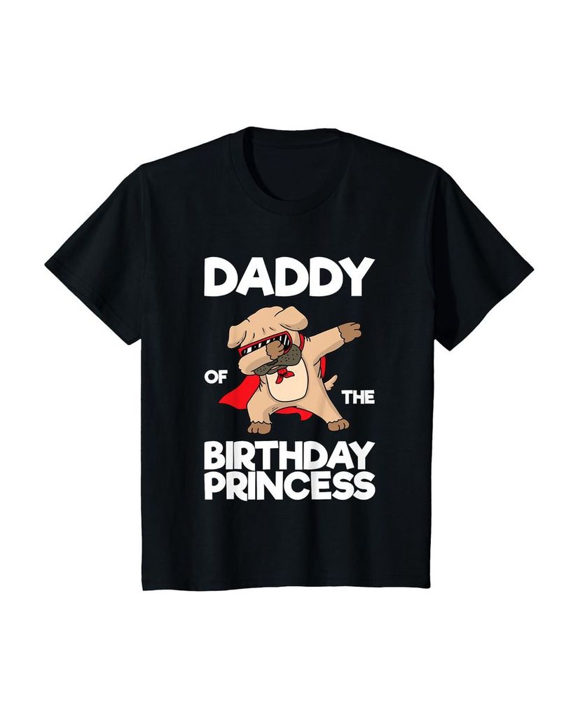Lustiger T-Shirt „Daddy Of The Birthday Princess Mops Dog“ | lustige-tshirts.de