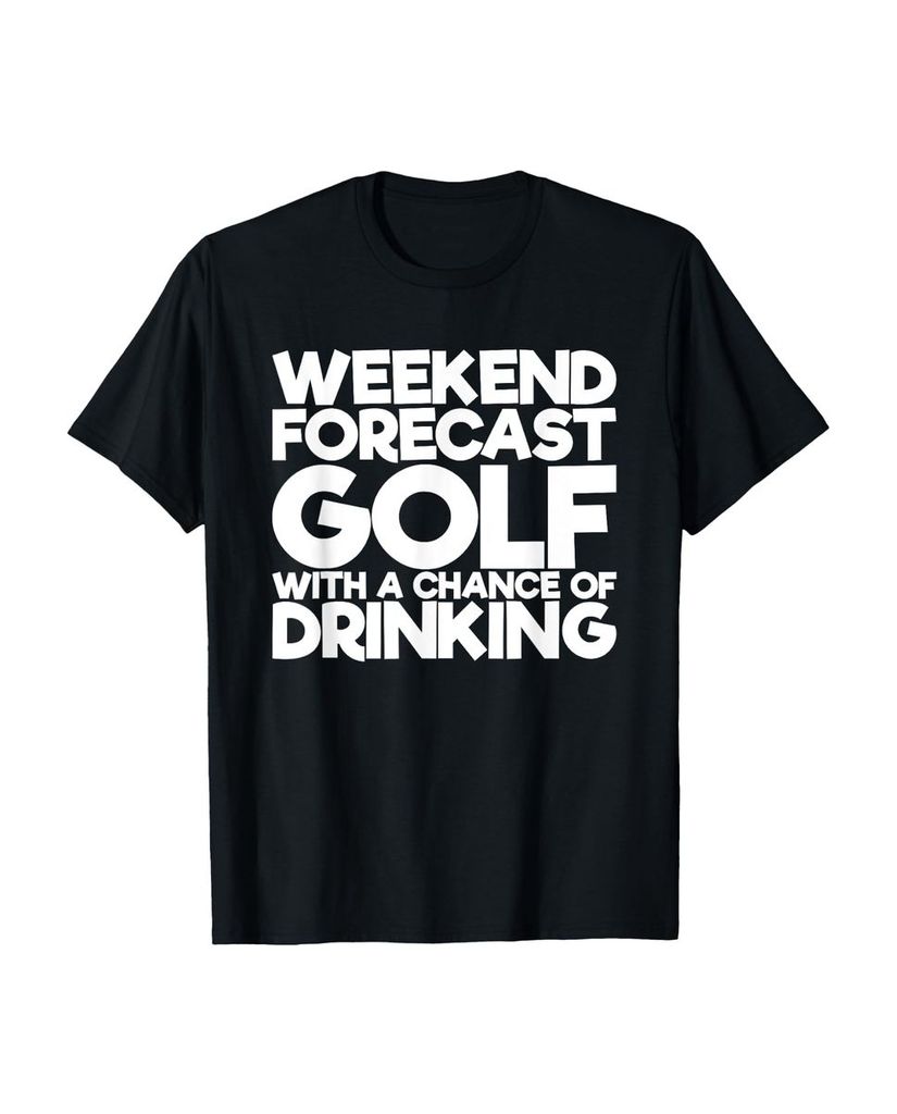Lustiger T-Shirt „Wochenendvorhersage Golf mit einer“ | lustige-tshirts.de