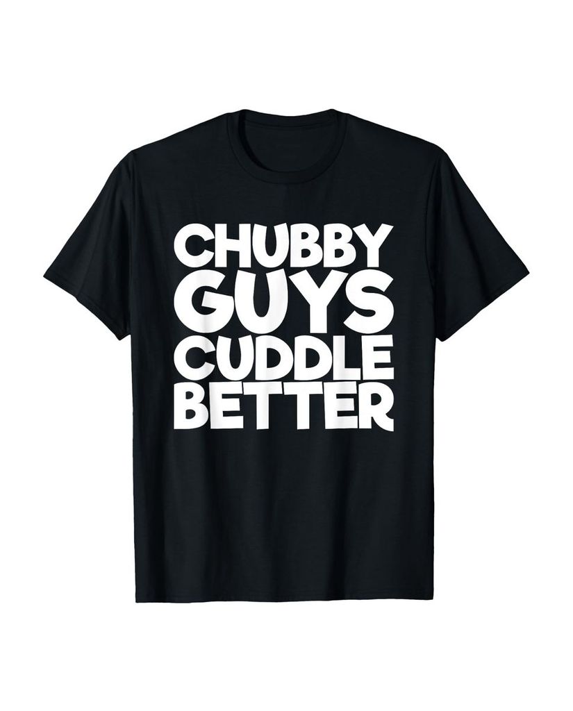 Lustiger T-Shirt „Mollige Jungs kuscheln besser Lustig“ | lustige-tshirts.de