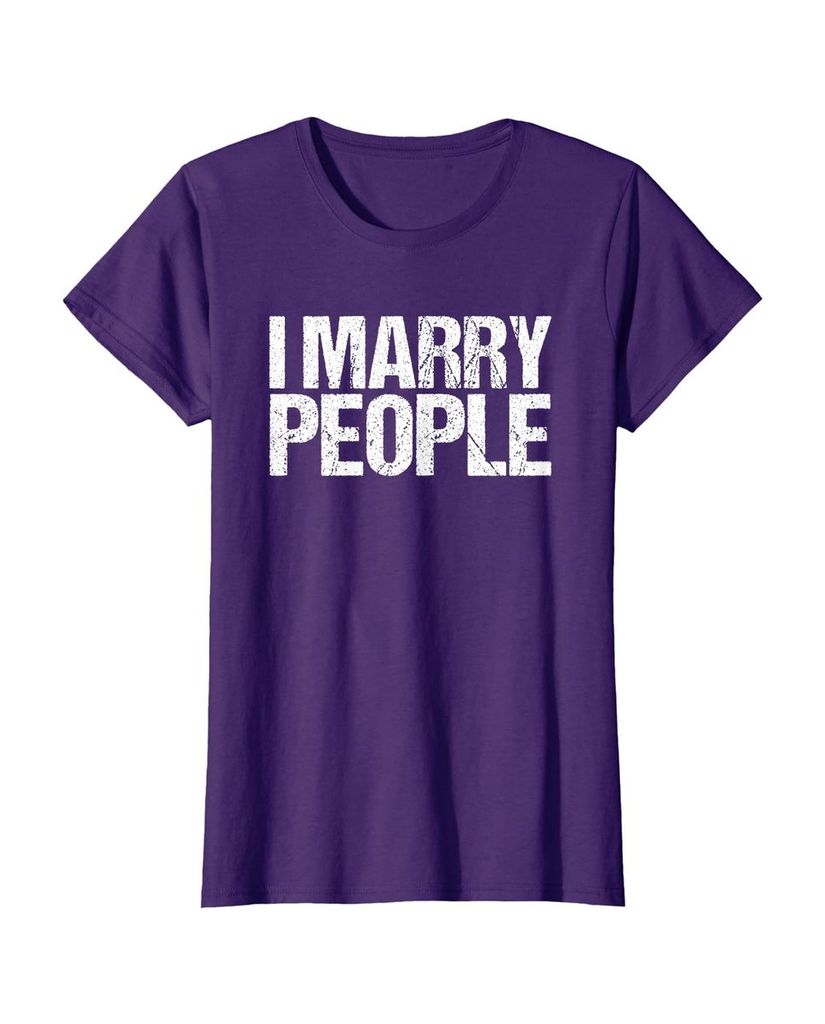 Lustiges Geburtstags T-Shirt „I Marry People“ – Ansicht 50