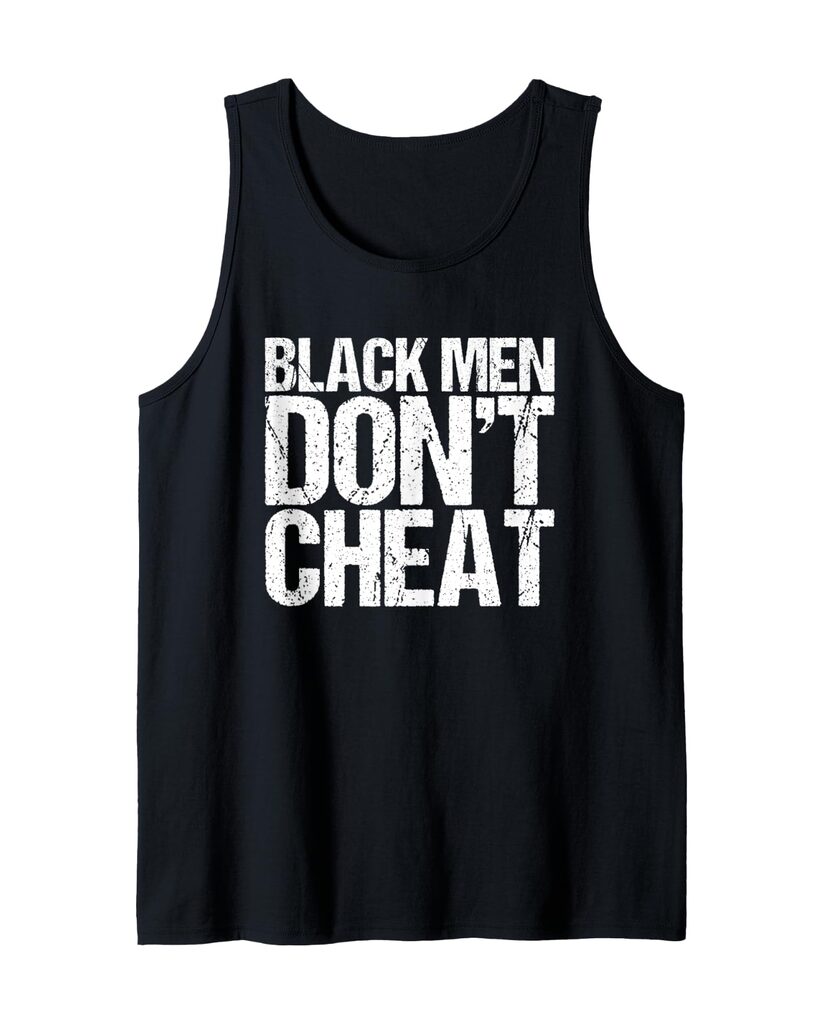 Tanktop „Black Men Don't Cheat“ für Herren – Ansicht 2