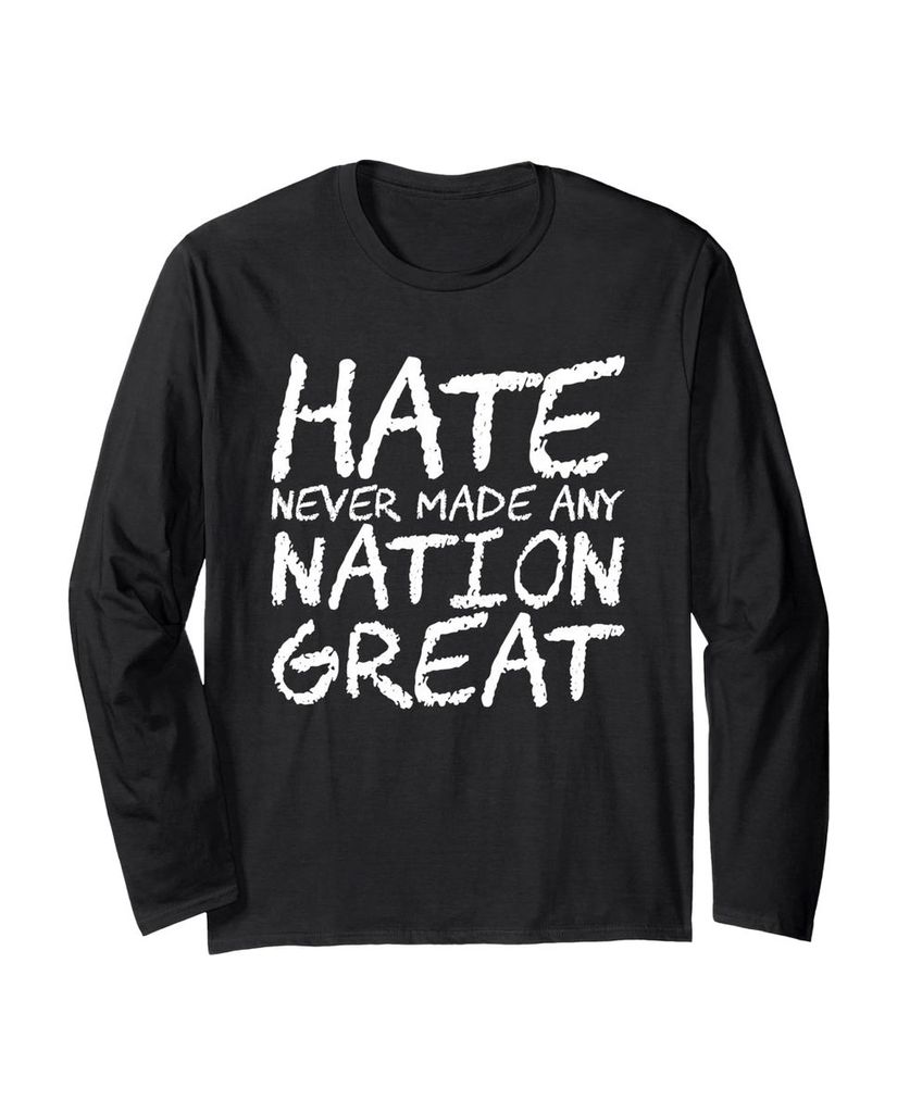 Lustiger Langarmshirt „Hass hat noch nie eine Nation groß“ | lustige-tshirts.de