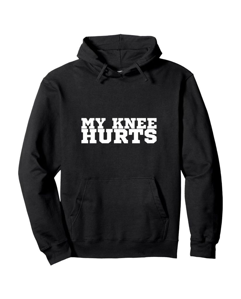 Lustiger Hoodie „Mein Knie tut weh“ | lustige-tshirts.de