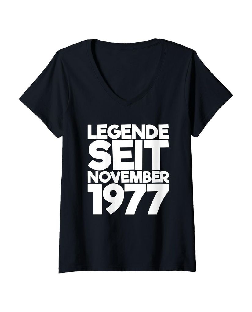 Lustiger T-Shirt mit V-Ausschnitt „Legende Seit November 1977“ | lustige-tshirts.de