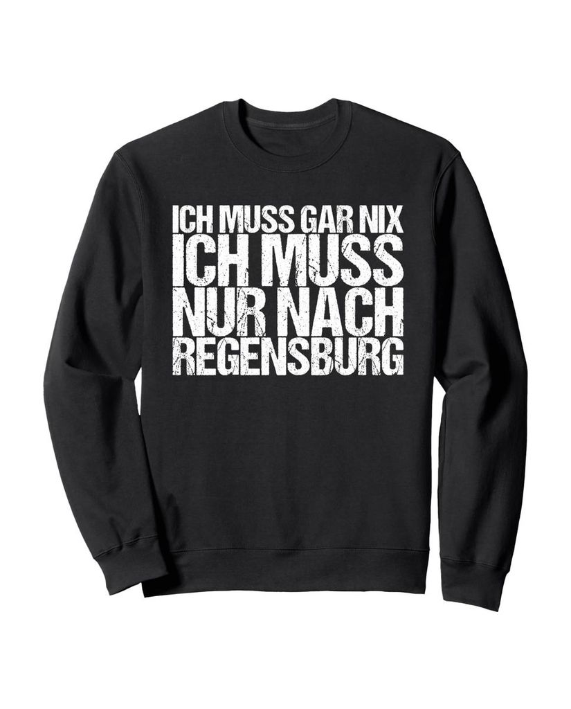 Lustiger Sweatshirt „Ich Muss Gar Nix Ich Muss Nur Nach“ | lustige-tshirts.de