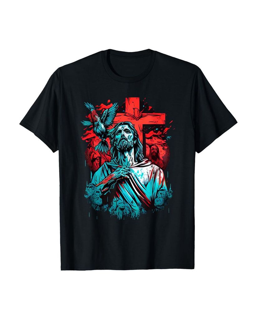 Lustiger T-Shirt „Kreuzigung Auferstehung Jesus Christus“ | lustige-tshirts.de