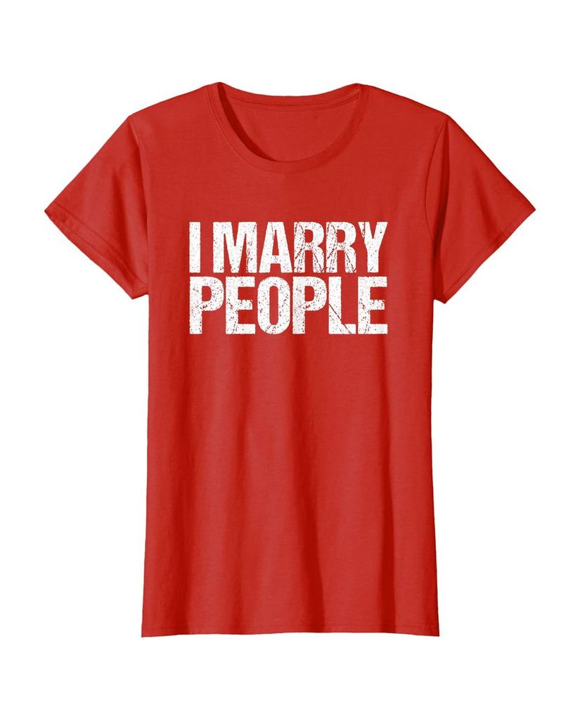 Lustiges Geburtstags T-Shirt „I Marry People“ – Ansicht 29