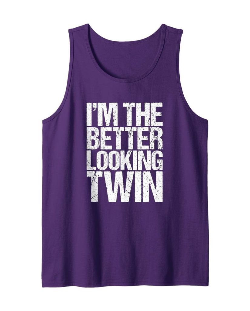 Humorvolles Geburtstags Tanktop „I'm The Better Looking Twin“ – Ansicht 15
