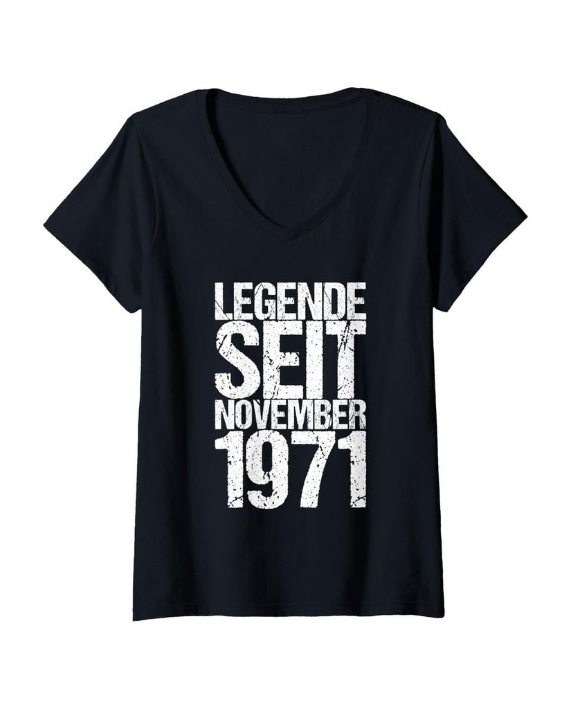 Lustiger T-Shirt mit V-Ausschnitt „Legende Seit November 1971“ | lustige-tshirts.de