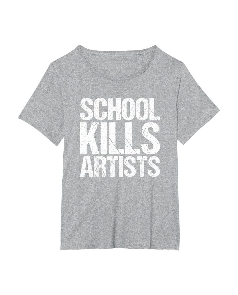 Humorvolles T-Shirt „School Kills Artists“ – Ansicht 11