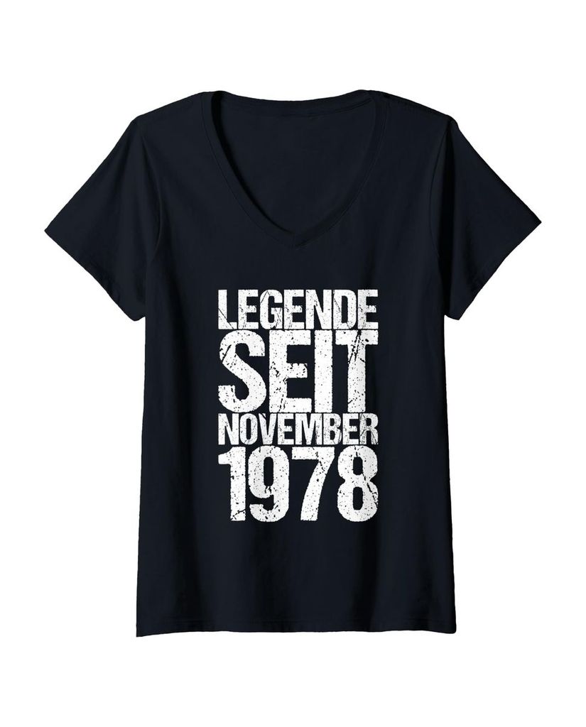 Lustiger T-Shirt mit V-Ausschnitt „Legende Seit November 1978“ | lustige-tshirts.de