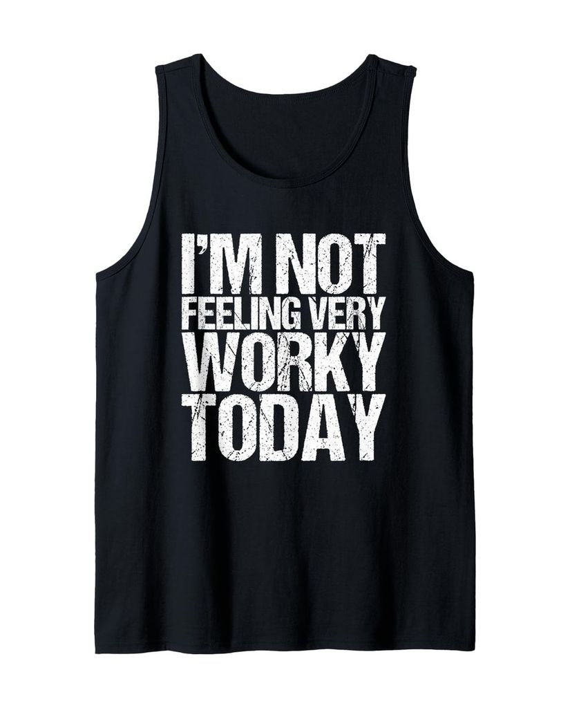Lustiger Tank Top „Ein interessanter Job, der heute nicht“ | lustige-tshirts.de
