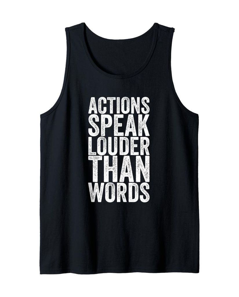 Lustiger Tank Top „Taten sprechen lauter als Worte“ | lustige-tshirts.de