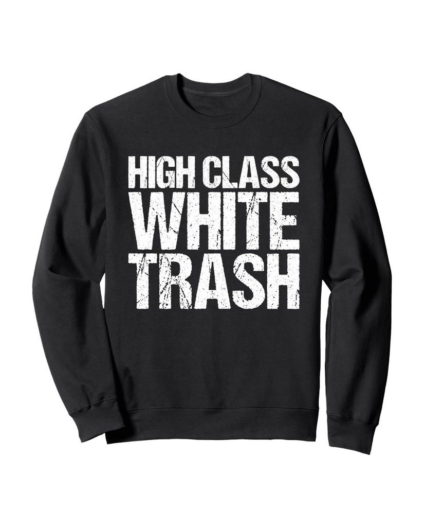 Lustiger Sweatshirt „Hochwertiger weißer Mülleimer.“ | lustige-tshirts.de