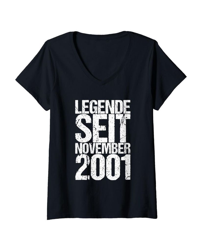 Lustiger T-Shirt mit V-Ausschnitt „Legende Seit November 2001“ | lustige-tshirts.de