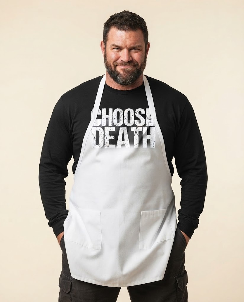 Lustiges Langarmshirt mit dem Aufdruck „Choose Death“